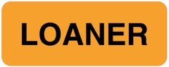 Battery & Lamp Maintenance Label, 2-1/4" x 7/8" - Orange