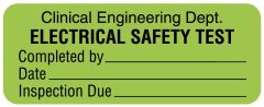 Electrical Equipment Safety Label - ULBE742