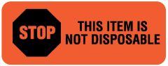 Battery & Lamp Maintenance Label - Fluorescent Red