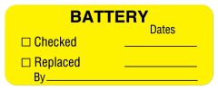 Battery & Lamp Maintenance Label, 2-1/4" x 7/8"