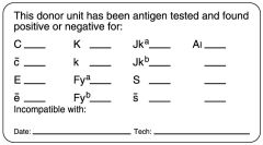 Antigen Testing Label, 3" x 1-5/8"
