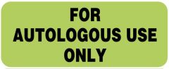 Autologous Blood label, 2-1/4" x 7/8"