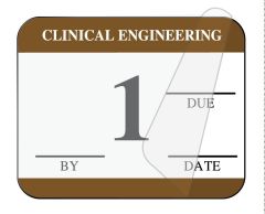Clinical Engineering Inspection Label, 1-1/4" x 1" - ULCE8001L