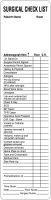 Surgical Checklist Label, 8" x 2"