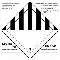 Dry Ice Shipping Label, 5-1/2" x 5-1/2"