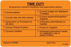 Time Out Label, 4" x 2-5/8"