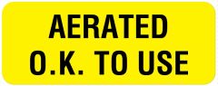 Aeration Labels, 2-1/4" x 7/8"