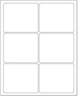 Laser Printer Label, 4" x 3-1/3" 