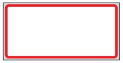 Direct Thermal Printer Label, Red Border, 1" Core, 2" x 1" 