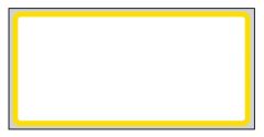 Direct Thermal Printer Label,Yellow Border, 1" Core, 2" x 1"
