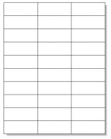 High Speed Laser Printer Label, 2-3/8" x 1-1/16" 