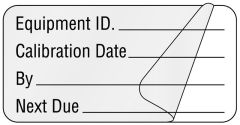 Calibration Label, 2" x 1"