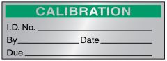 Calibration Label, 2" x 3/4"