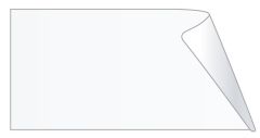 Unishield Clear Label Protector, 1" x 2-1/4"