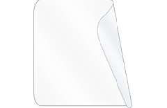 Unishield Clear Label Protector, 1-1/4" x 2-1/2"