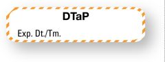Vaccine Label, DTaP - Orange