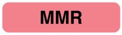 Vaccine Label, MMR, 1-1/4" x 5/16"