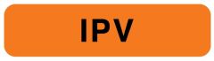 Vaccine Label, IPV, 1-1/4" x 5/16" - Orange