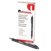 0.7 mm Fine Point Comfort Grip Ballpoint Pens, Black