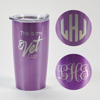 Himalayan Tumbler, Purple, Vet, Personalized