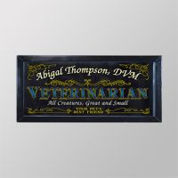 Veterinarian Decorative Framed Mirror, Personalized 