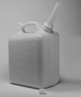 Bel-Art HDPE Jerrican 10937-0000, 20 Liters (5 Gallons), Screw Cap, 3/4" I.D. Spout, White, 1/PK