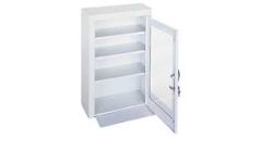 Durham Mfg Medicine Cabinet with Plexiglass Door, 18"W x 8"D x 27"H, White