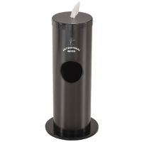 Glaro Gallon Floor Standing Sanitary Wipe Dispenser Satin Black