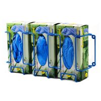 Bel-Art F24739-0003 Poxygrid Steel Triple Box Glove Dispenser Rack, 17-1/2" x 4-1/4" x 8-1/4"