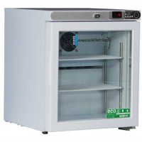 ABS Premier Countertop Freestanding Refrigerator, Glass Door, 1 Cu. Ft. Capacity