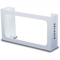 Detecto Triple Glove Box Holder, White Powder Coated Steel, 10"H x 18"W x 4"D