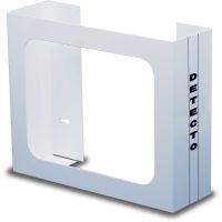Detecto Double Glove Box Holder, White Powder Coated Steel, 10"H x 12"W x 4"D
