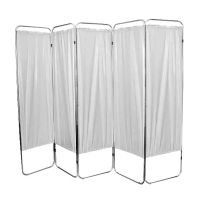 FEI Standard 5-Panel Privacy Screen, 6 mil Vinyl Panels, 84"W x 68"H, White