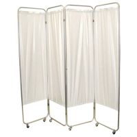 FEI Standard 4-Panel Privacy Screen, 6 mil Vinyl Panels, 62"W x 68"H, White