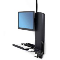 Ergotron 61-081-085 StyleView Sit-Stand Vertical Lift for High Traffic Area, Black
