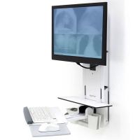 Ergotron 61-080-062 StyleView Sit-Stand Vertical Lift for Patient Room, White