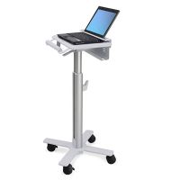 Ergotron StyleView SV10 Non-Powered Laptop Cart, White/Aluminum