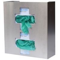 Omnimed 305336 Stainless Steel Double Glove Box Holder, Medical Cross Design, 1/PK