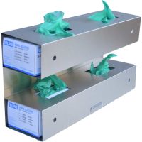 Omnimed 305386 Quad Stainless Steel Top Open Glove Box Holder, 20"W x 5-3/4"D x 11"H