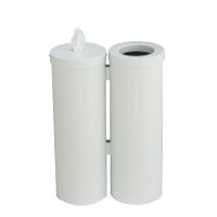 Glaro Floor Standing Sanitary Wipe Dispenser And Receptacle White