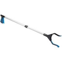 HealthSmart  Adjustable Length Reacher with Rotating Jaw,30"-44",Blue/Silver