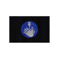Hand Sanitizer Carpeted Message Mat