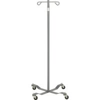 Drive Medical 13033SV Economy Removable Top IV Pole, Silver Vein, 2 Hook, 40"- 82" Height
