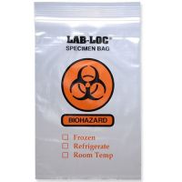 Reclosable 3-Wall Specimen Transfer Bag (STAT),6" x 9",Clear,Pkg Qty 1000