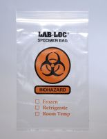 Reclosable 3-Wall Specimen Transfer Bag (Biohazard),12" x 12",Clear,Pkg Qty 1000