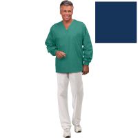 Unisex Long Sleeve Scrub Shirt,Non-Reversible,Navy,XS
