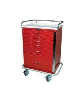 Harloff Classic Tall Six Drawer Emergency Cart Standard Package, Beige - 6400