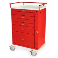 Harloff Classic Tall Six Drawer Emergency Cart Standard Package, Sand - 6400