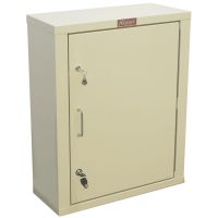 Harloff Large Narcotics Cabinet, Single Door/Double Lock, 23-1/2"W x 10-1/2"D x 29-1/2"H, Beige