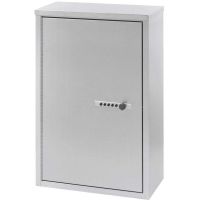Omnimed Stainless Double Door Narcotic Cabinet with Combo Lock & 4 Shelves, 16"W x 8"D x 24"H